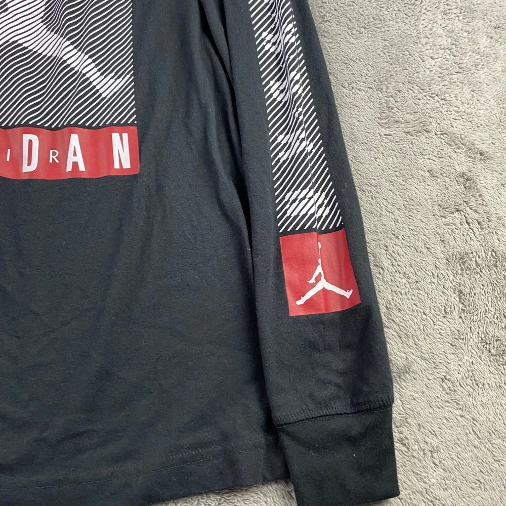 Air Jordan Jump Man Nike Long Sleeve Shirt Youth 10-12 YRS Medium Black